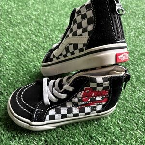 Vans Kids Black and White Checkered Sneakers